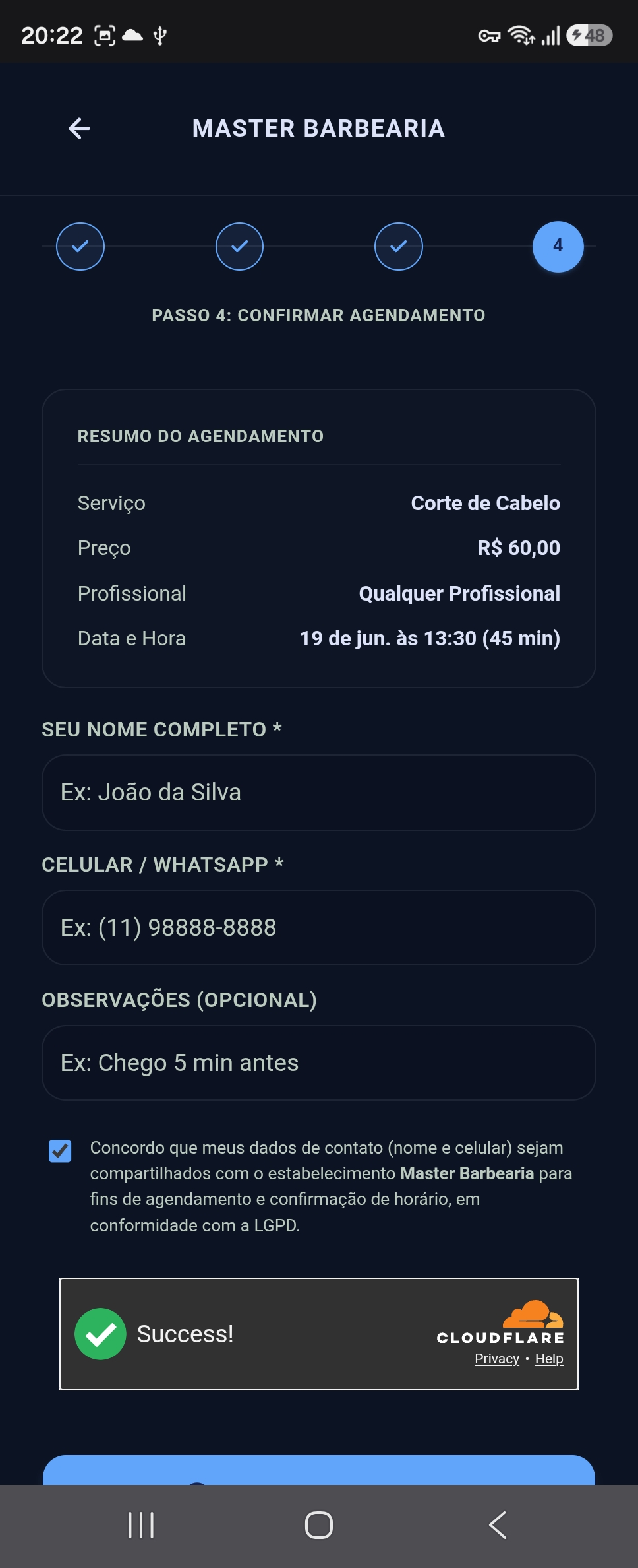 4. Confirmação Rápida